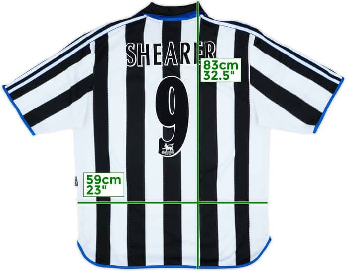 1999-00 Newcastle Home Shirt Shearer #9 - 8/10 - (XXL)