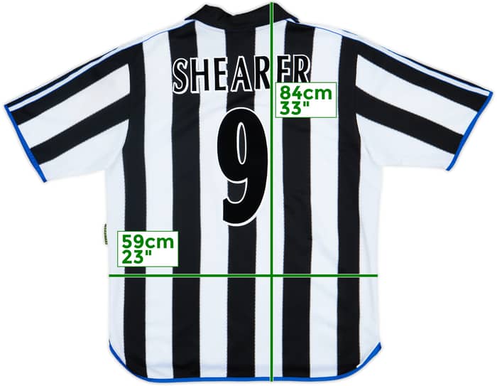 1999-00 Newcastle Home Shirt Shearer #9 - 10/10 - (XL)
