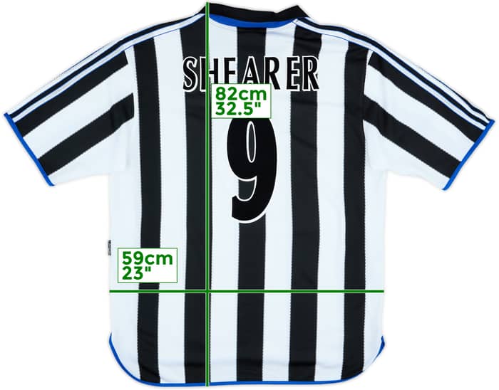 1999-00 Newcastle Home Shirt Shearer #9 - 9/10 - (XL)