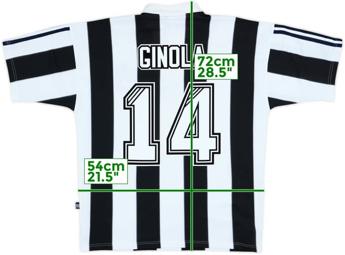 1995-97 Newcastle Home Shirt Ginola #14 - 10/10 - (L)
