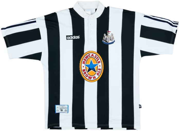 1995-97 Newcastle Home Shirt Shearer #9 - 7/10 - (L)