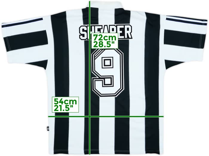 1995-97 Newcastle Home Shirt Shearer #9 - 8/10 - (L)