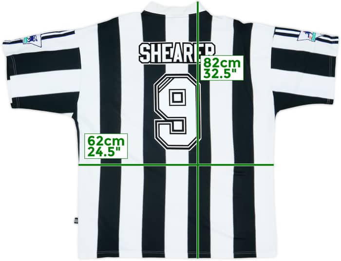 1995-97 Newcastle Home Shirt Shearer #9 - 8/10 - (XXL)