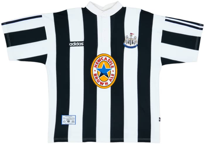 1995-97 Newcastle Home Shirt Ginola #14 - 8/10 - (L)