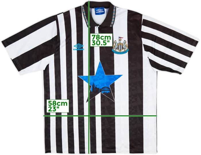 1991-93 Newcastle Home Shirt - 9/10 - (XL)