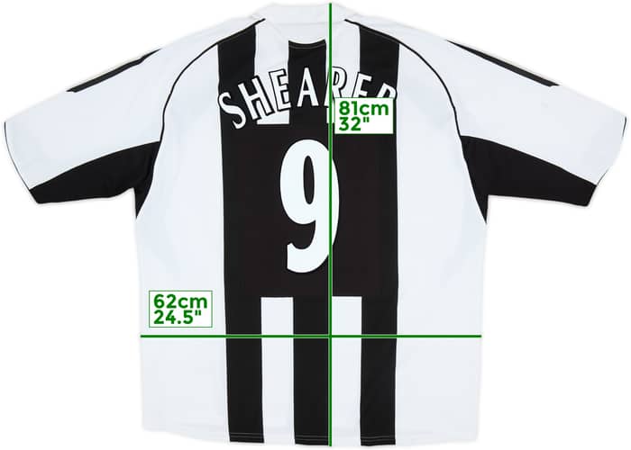 2005-07 Newcastle Home Shirt Shearer #9 - 9/10 - (XXL)