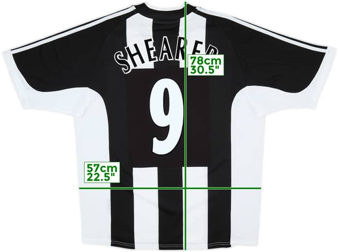 2001-03 Newcastle Home Shirt Shearer #9 - 6/10 - (L)