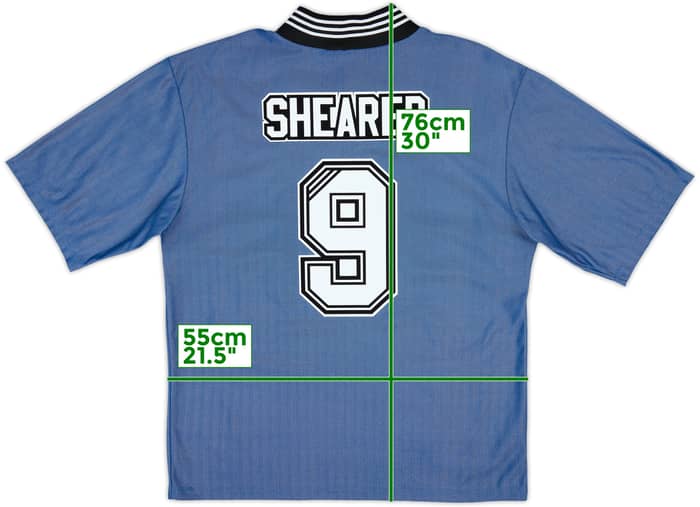 1996-97 Newcastle Away Shirt Shearer #9 - 5/10 - (L)