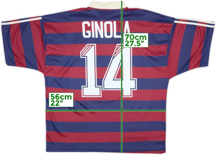 1995-96 Newcastle Away Shirt Ginola #14 - 9/10 - (L)