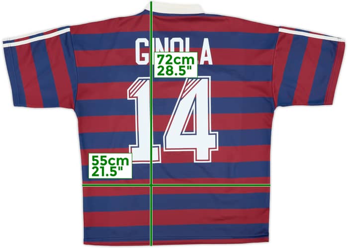 1995-96 Newcastle Away Shirt Ginola #14 - 8/10 - (L)