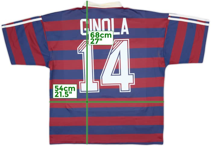 1995-96 Newcastle Away Shirt Ginola #14 - 8/10 - (L)