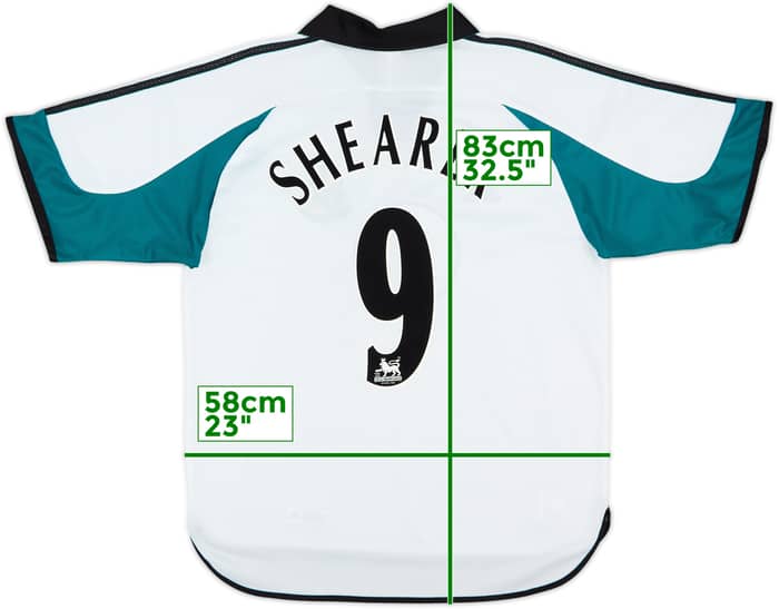 1999-00 Newcastle Away Shirt Shearer #9 - 8/10 - (L)