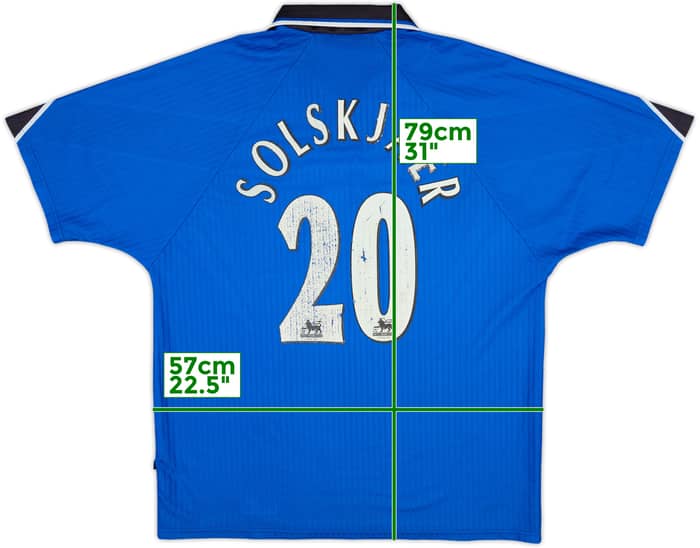 1996-98 Manchester United Third Shirt Solskjaer #20 - 6/10 - (XL)