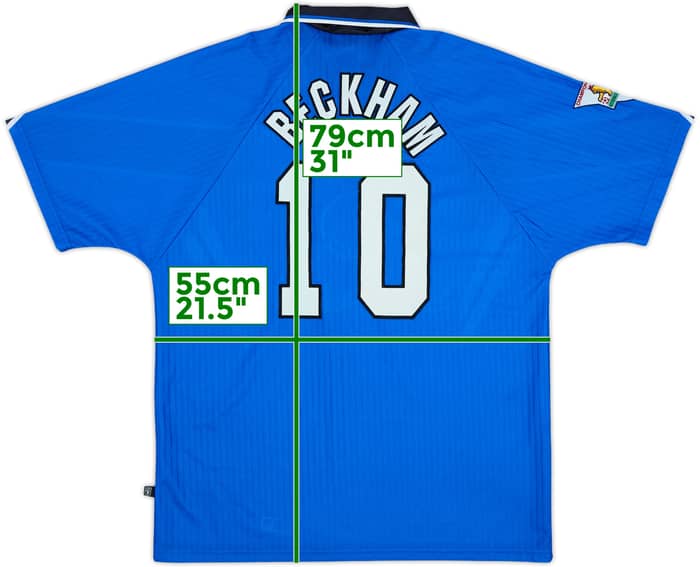 1996-98 Manchester United Third Shirt Beckham #10 - 8/10 - (L)