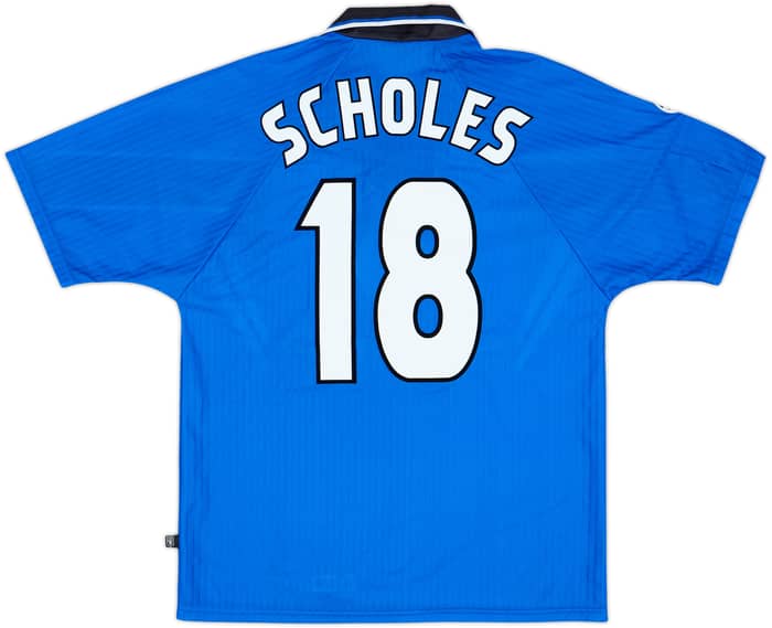 1996-98 Manchester United Third Shirt Scholes #18 - 5/10 - (M)