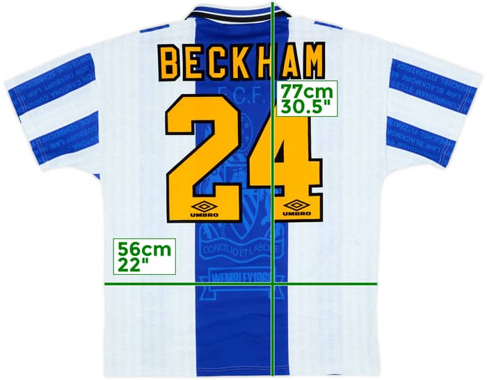 1994-96 Manchester United Third Shirt Beckham #24 - 7/10 - (L)