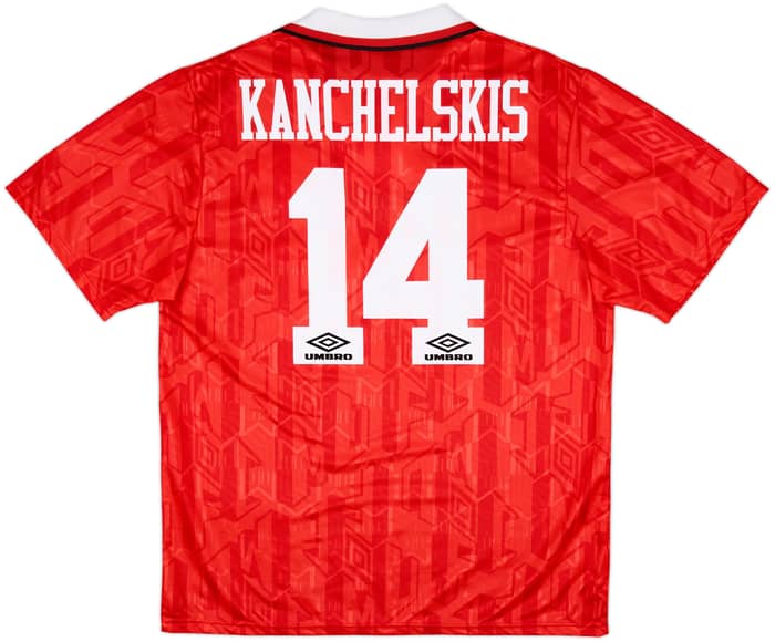 1992-94 Manchester United Home Shirt Kanchelskis #14 - 9/10 - (XL)