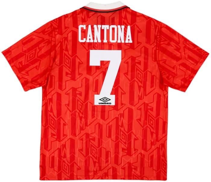 1992-94 Manchester United Home Shirt Cantona #7 - 8/10 - (XL)