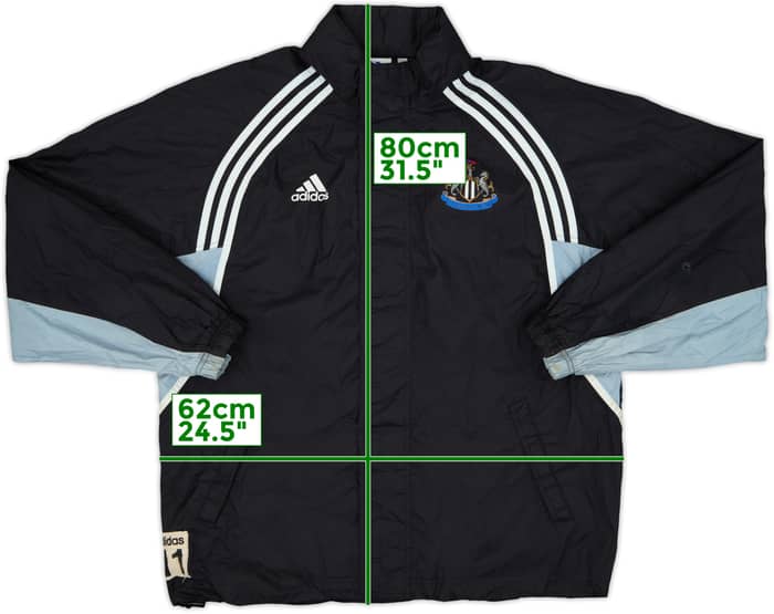 2000-01 Newcastle adidas Player Issue Hooded Rain Jacket #11 (G. Speed) - 8/10 - (L/XL)