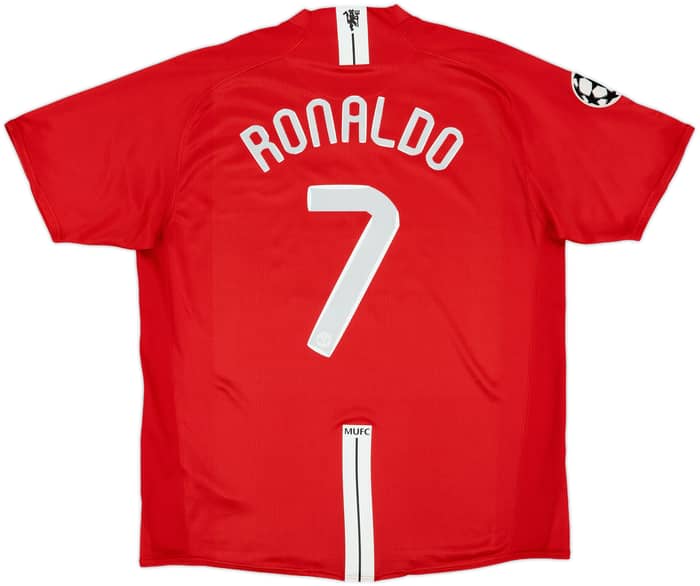 2007-09 Manchester United Home Shirt Ronaldo #7 - 9/10 - (XL)