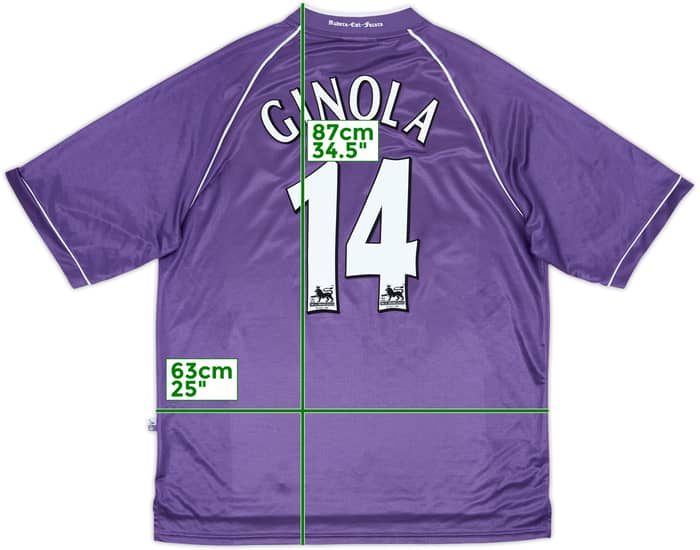 1998-99 Tottenham Away Shirt Ginola #14 - 8/10 - (XL)