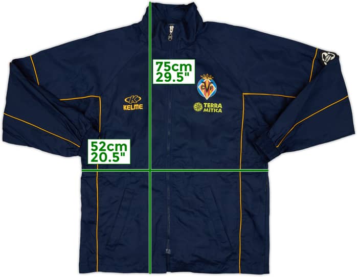 2002-03 Villarreal Kelme Hooded Rain Jacket - 8/10 - (L)