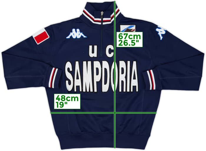 2005-06 Sampdoria Kappa 1/4 Zip Drill Top - 5/10 - (M)