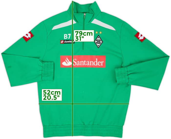 2010-11 Borussia Monchengladbach Player Issue Lotto 1/4 Zip Training Top B7 - 7/10 - (XL)