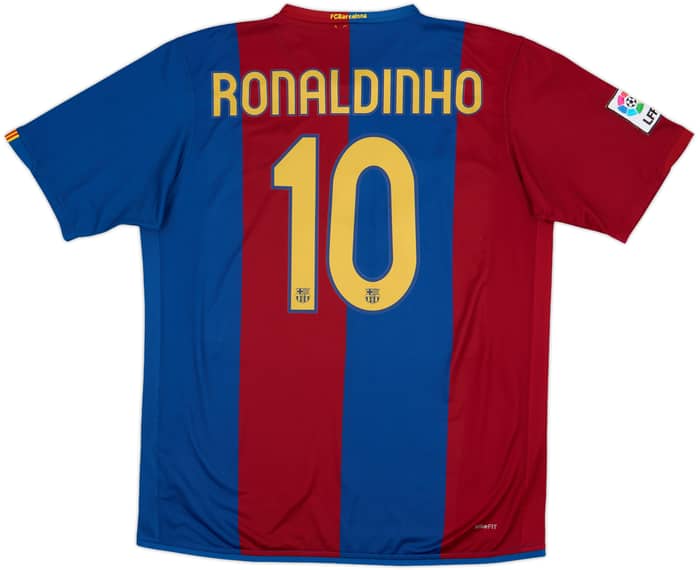 2006-07 Barcelona Home Shirt Ronaldinho #10 - 8/10 - (L)