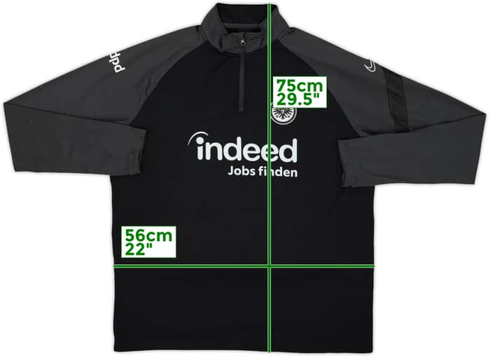 2021-22 Eintracht Frankfurt Nike 1/4 Zip Training Top - 8/10 - (XL)