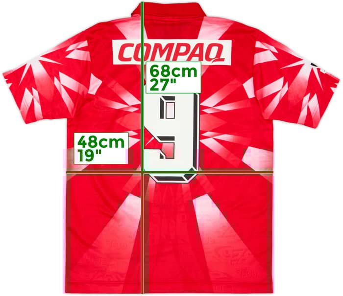 1996 Urawa Red Diamonds Home Shirt #9 - 8/10 - (M)