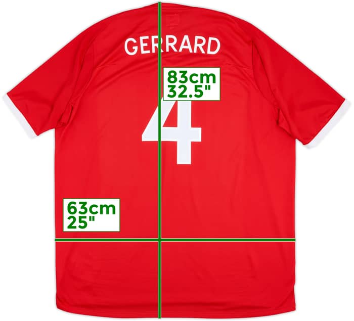 2010-11 England Away Shirt Gerrard #4 - 8/10 - (3XL)