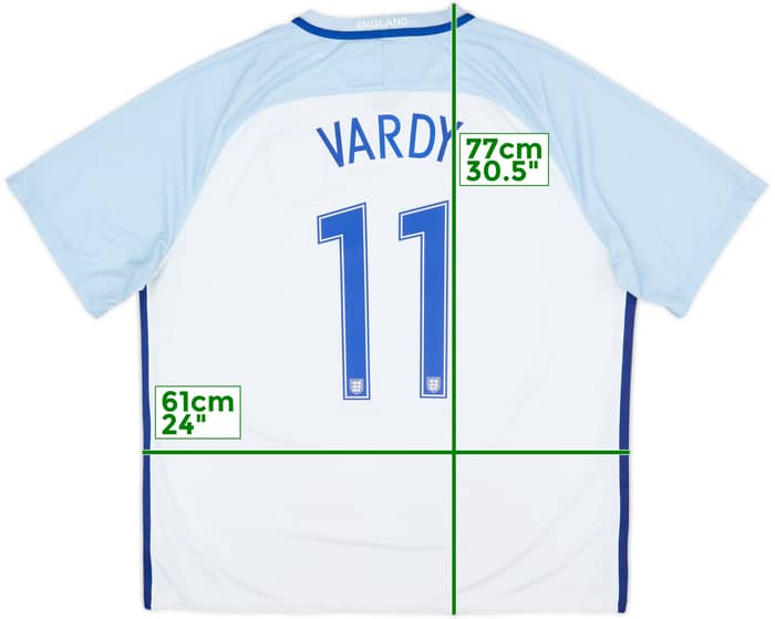 2016-17 England Home Shirt Vardy #11 - 6/10 - (XXL)
