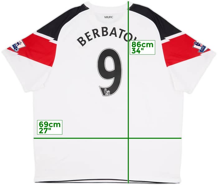 2010-12 Manchester United Away Shirt Berbatov #9 - 7/10 - (3XL)