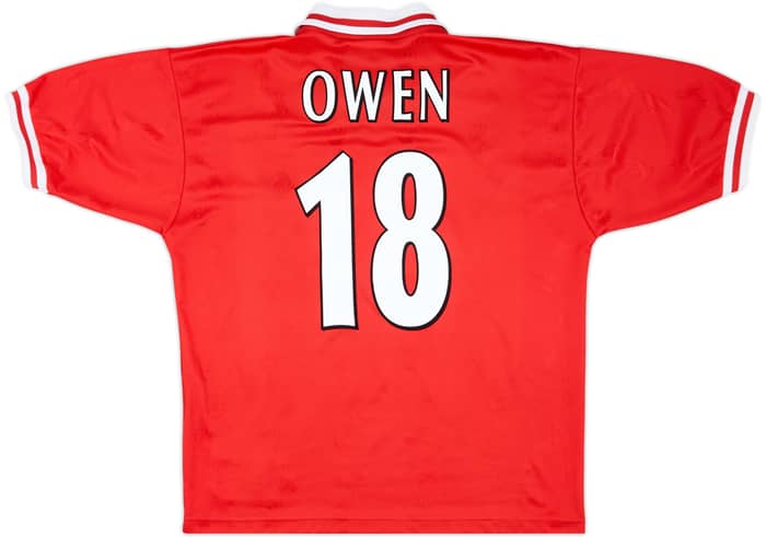 1996-98 Liverpool Home Shirt Owen #18 - 7/10 - (L)