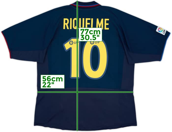 2002-03 Barcelona Away Shirt Riquelme #10 - 8/10 - (XL)