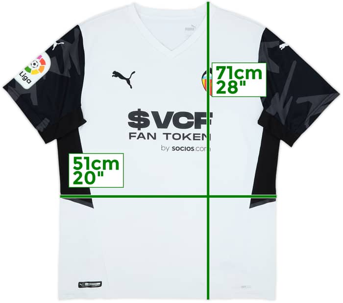 2021-22 Valencia Home Shirt - 7/10 - (L)