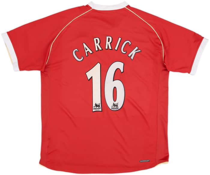 2006-07 Manchester United Home Shirt Carrick #16 - 6/10 - (L)