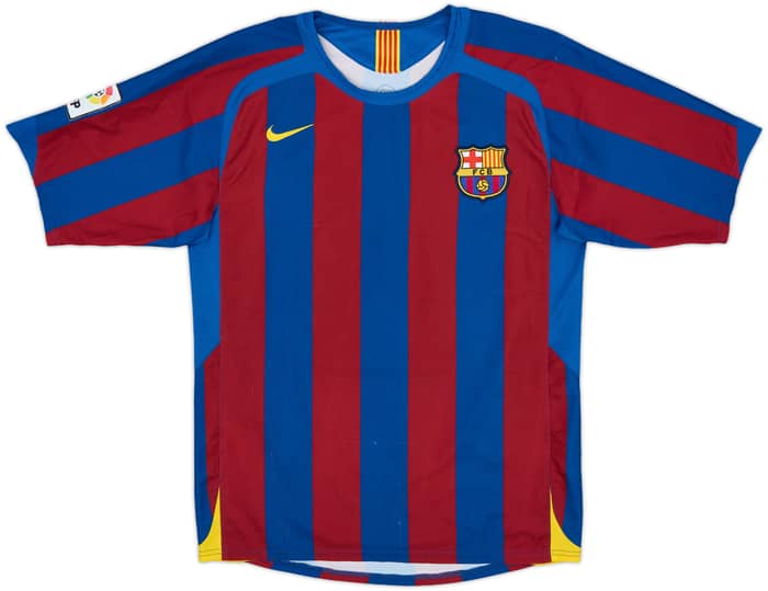 2005-06 Barcelona Home Shirt Ronaldinho #10 - 8/10 - (M)