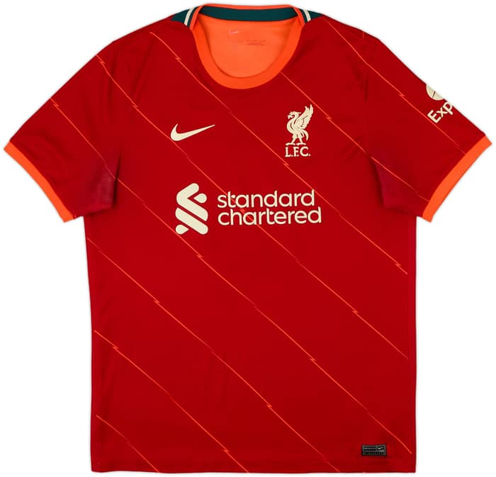 2021-22 Liverpool Home Shirt Virgil #4 - 6/10 - (L)