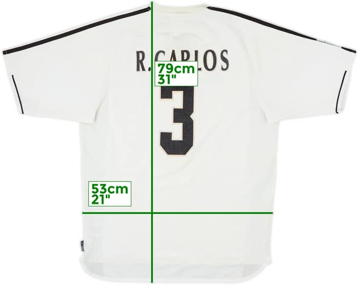 2003-04 Real Madrid Home Shirt R.Carlos #3 - 6/10 - (M)