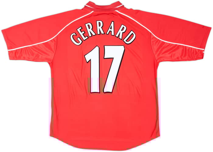 2000-02 Liverpool Home Shirt Gerrard #17 - 6/10 - (L)