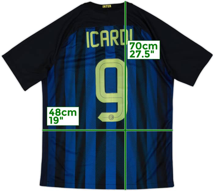 2016-17 Inter Milan Home Shirt Icardi #9 - 8/10 - (M)