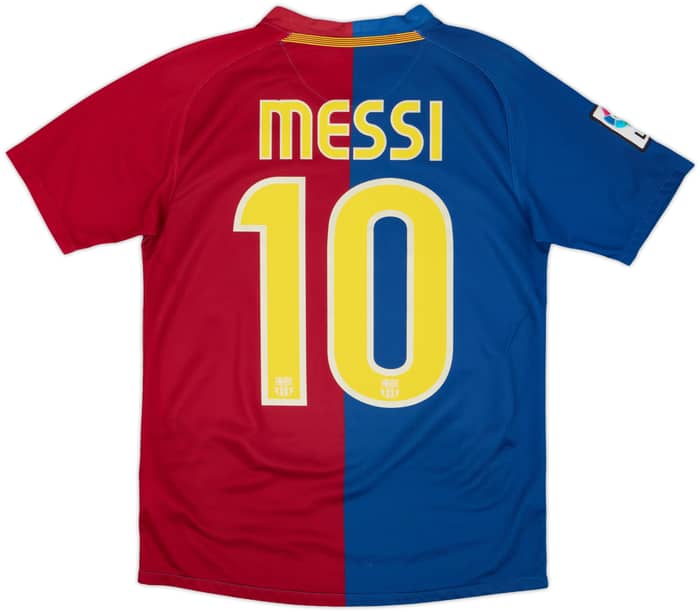 2008-09 Barcelona Home Shirt Messi #10 - 8/10 - (L.Boys)