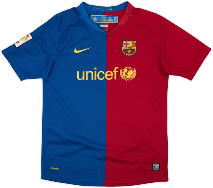 2008-09 Barcelona Home Shirt Messi #10 - 8/10 - (L.Boys)