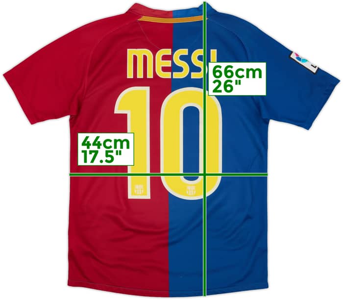 2008-09 Barcelona Home Shirt Messi #10 - 8/10 - (L.Boys)