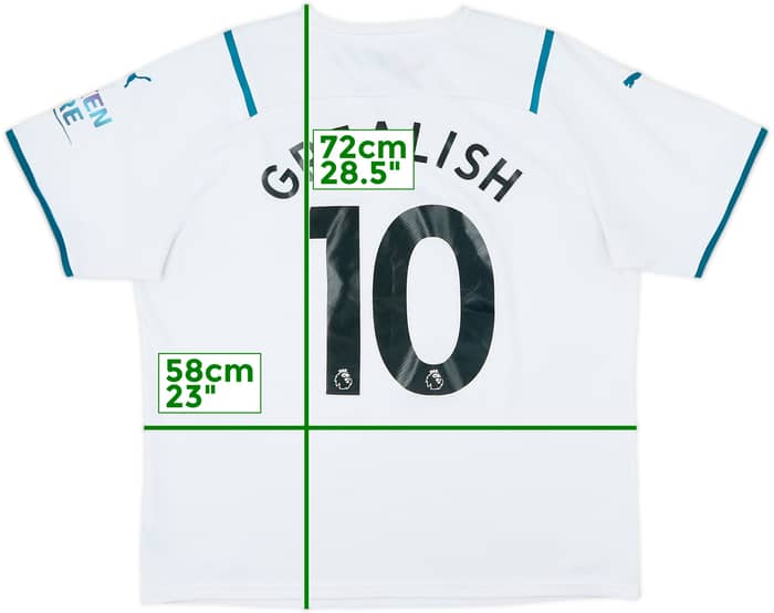 2021-22 Manchester City Away Shirt Grealish #10 - 7/10 - (XL)