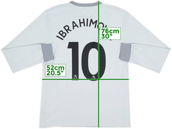 2017-18 Manchester United Third L/S Shirt Ibrahimovic #10 - 6/10 - (M)