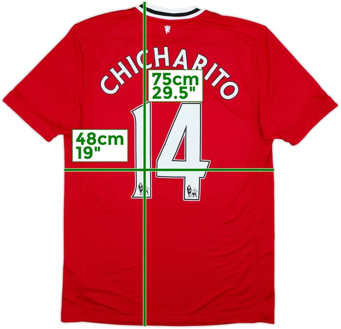 2011-12 Manchester United Home Shirt Chicharito #14 - 7/10 - (M)