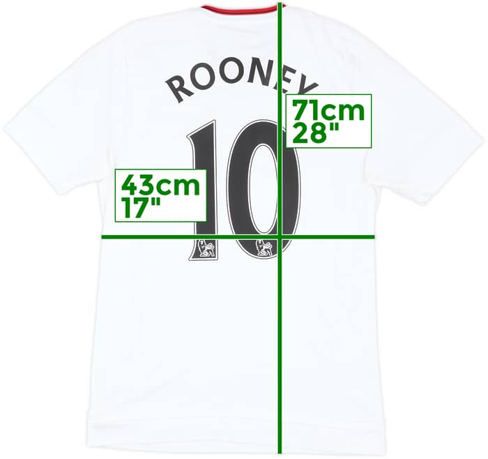 2015-16 Manchester United Away Shirt Rooney #10 - 7/10 - (S)